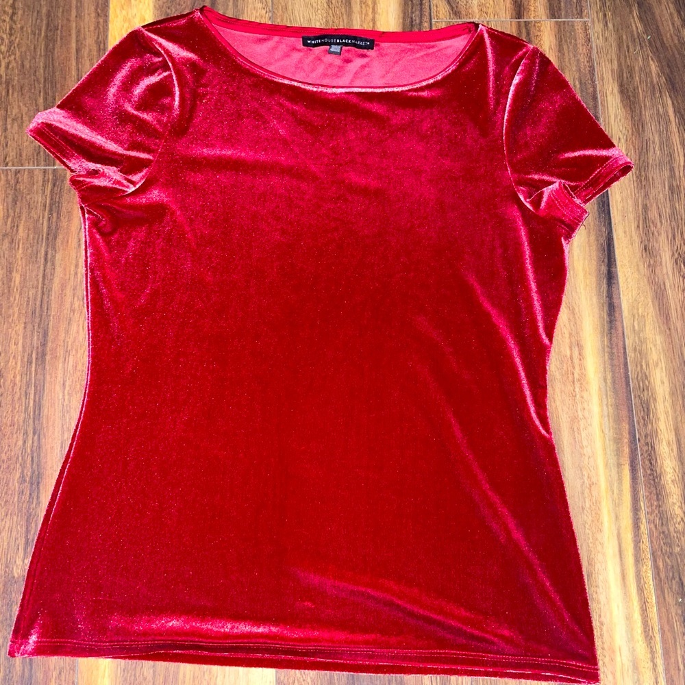 Red velvet dress shirt